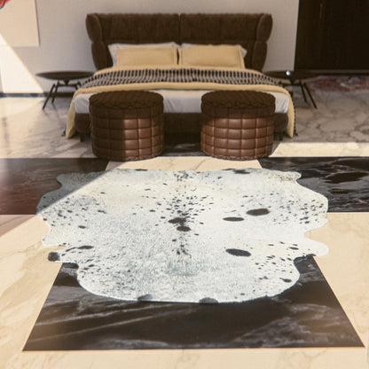 Salt and Pepper Black Cowhide Rug #A007 by Hide Hoof