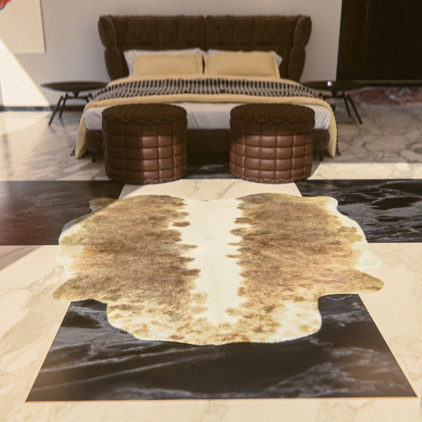 Light Caramel Cowhide Rug #A041 by Hide Hoof