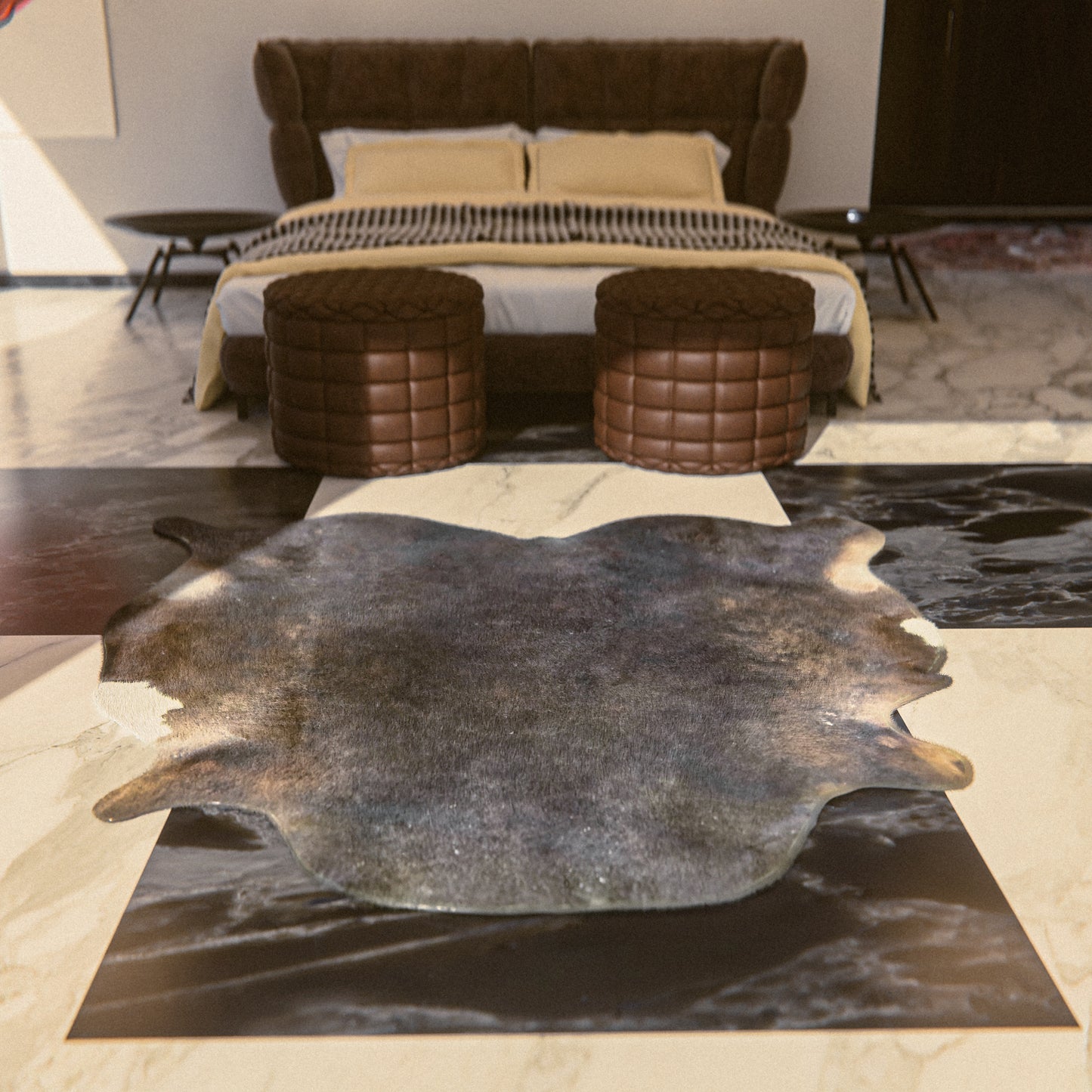 Dark Brindle Cowhide Rug #A014 by Hide Hoof