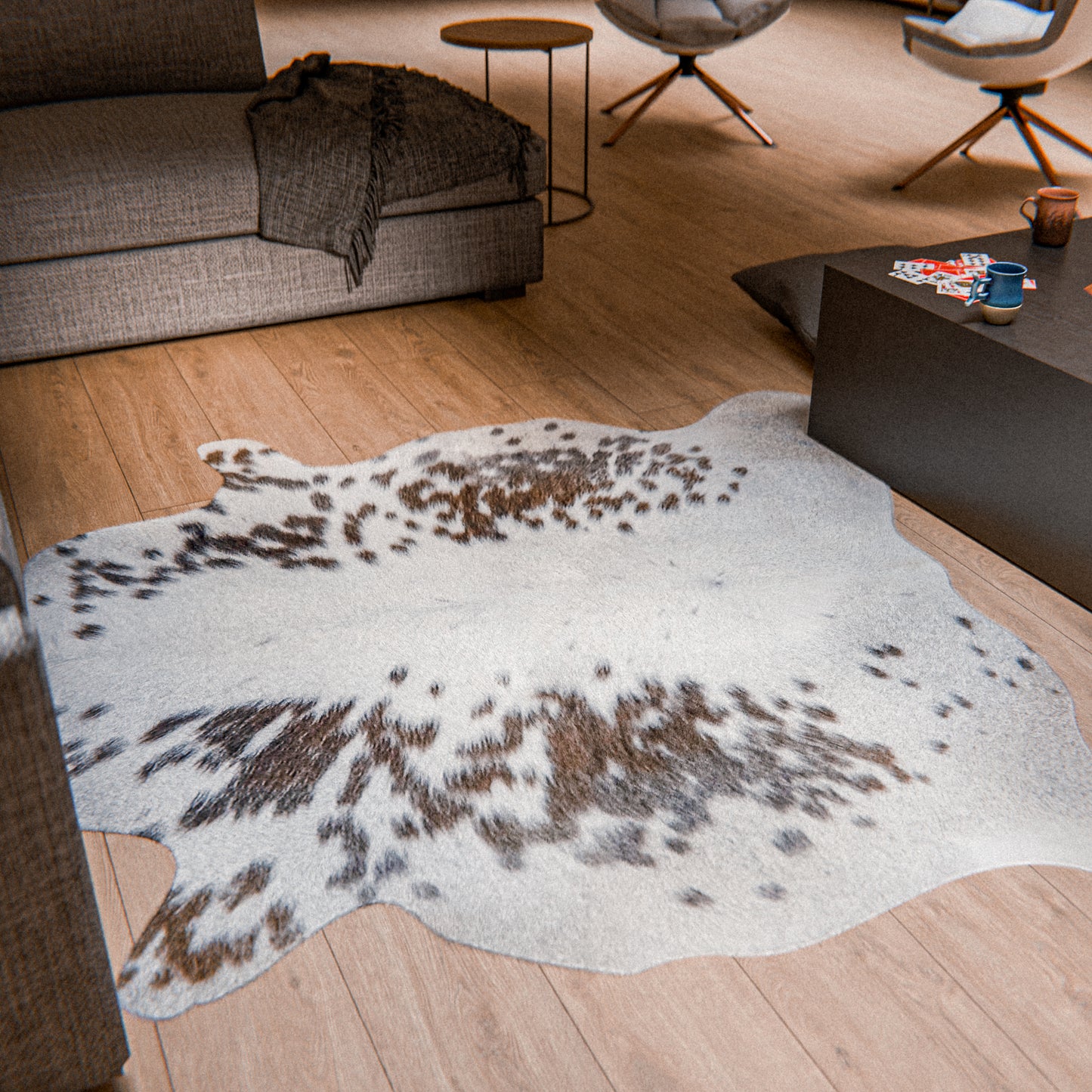 Speckled Red Brown & White Cowhide Rug #A031 by Hide Hoof