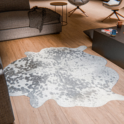 Fade Speckled Black & White Cowhide Rug #A043 by Hide Hoof