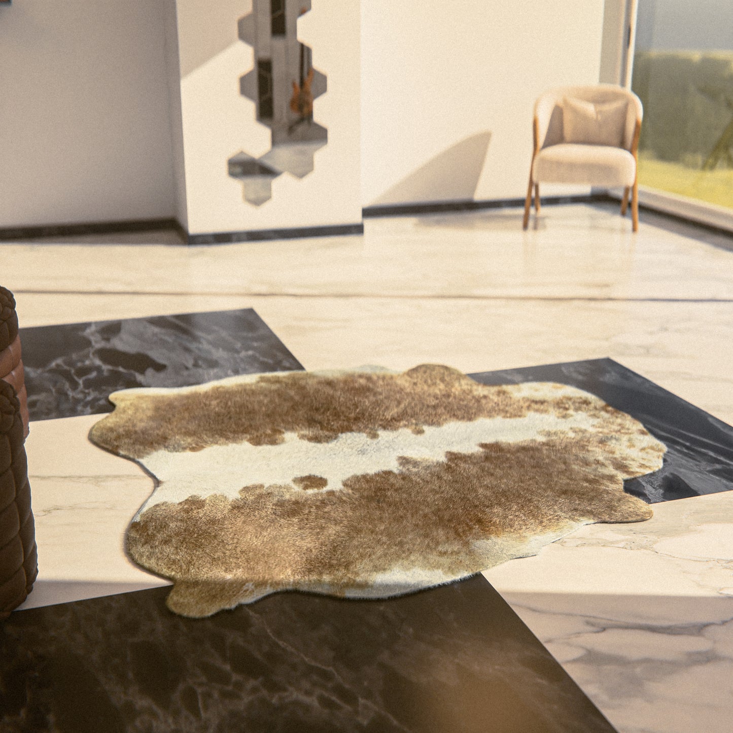 Light Caramel Cowhide Rug #A041 by Hide Hoof