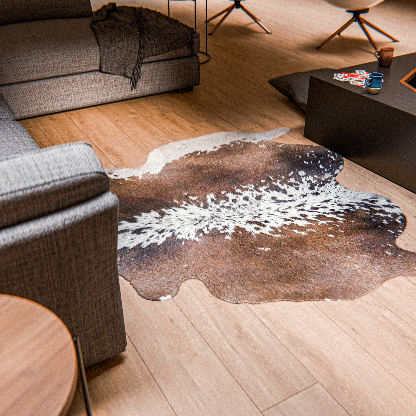 Speckled Chocolate & White Cowhide Rug #A032 by Hide Hoof