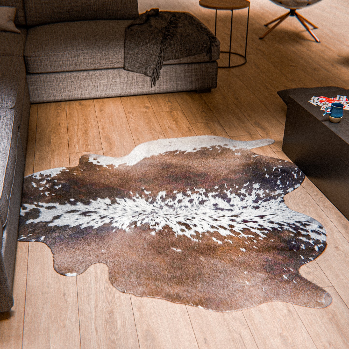 Speckled Chocolate & White Cowhide Rug #A032 by Hide Hoof