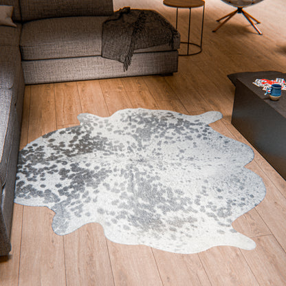 Fade Speckled Black & White Cowhide Rug #A043 by Hide Hoof