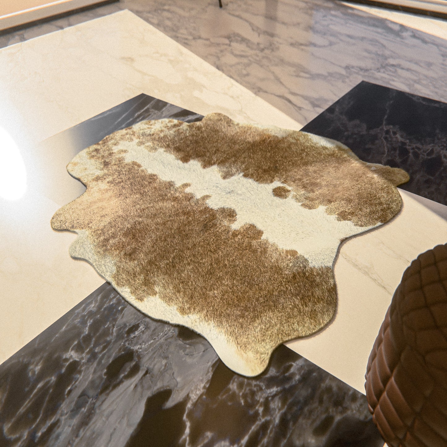 Light Caramel Cowhide Rug #A041 by Hide Hoof