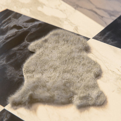 Linen Furry Sheepskin Rug #A203 by Hide Hoof