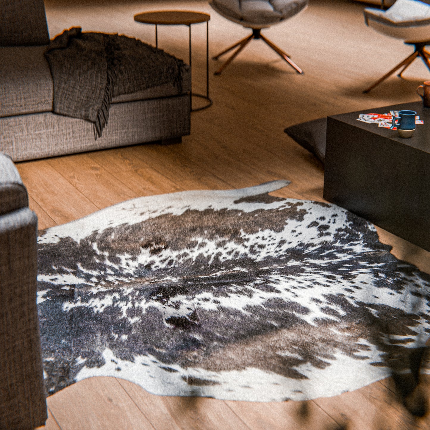 Tricolor Cowhide Rug #A035 by Hide Hoof