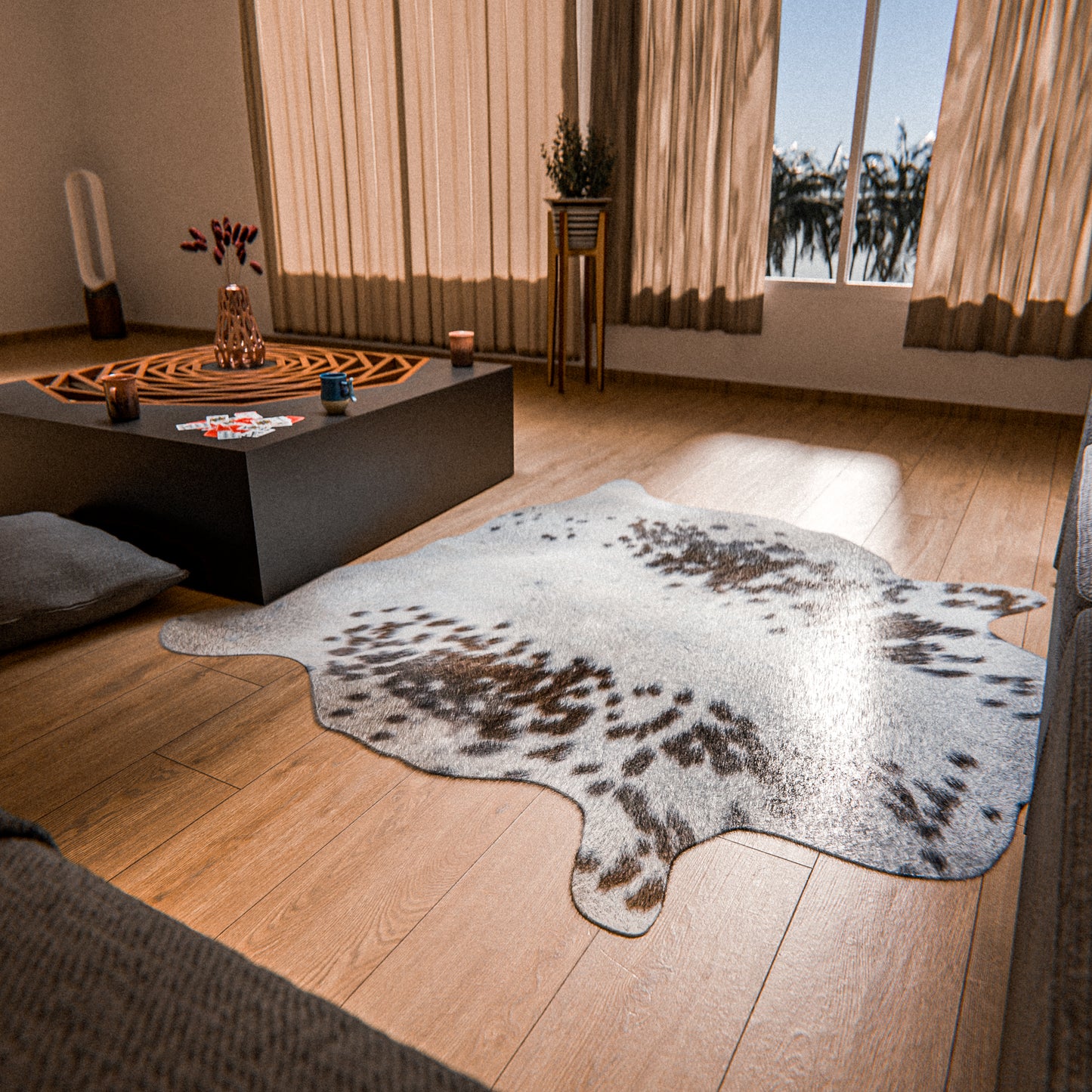 Speckled Red Brown & White Cowhide Rug #A031 by Hide Hoof