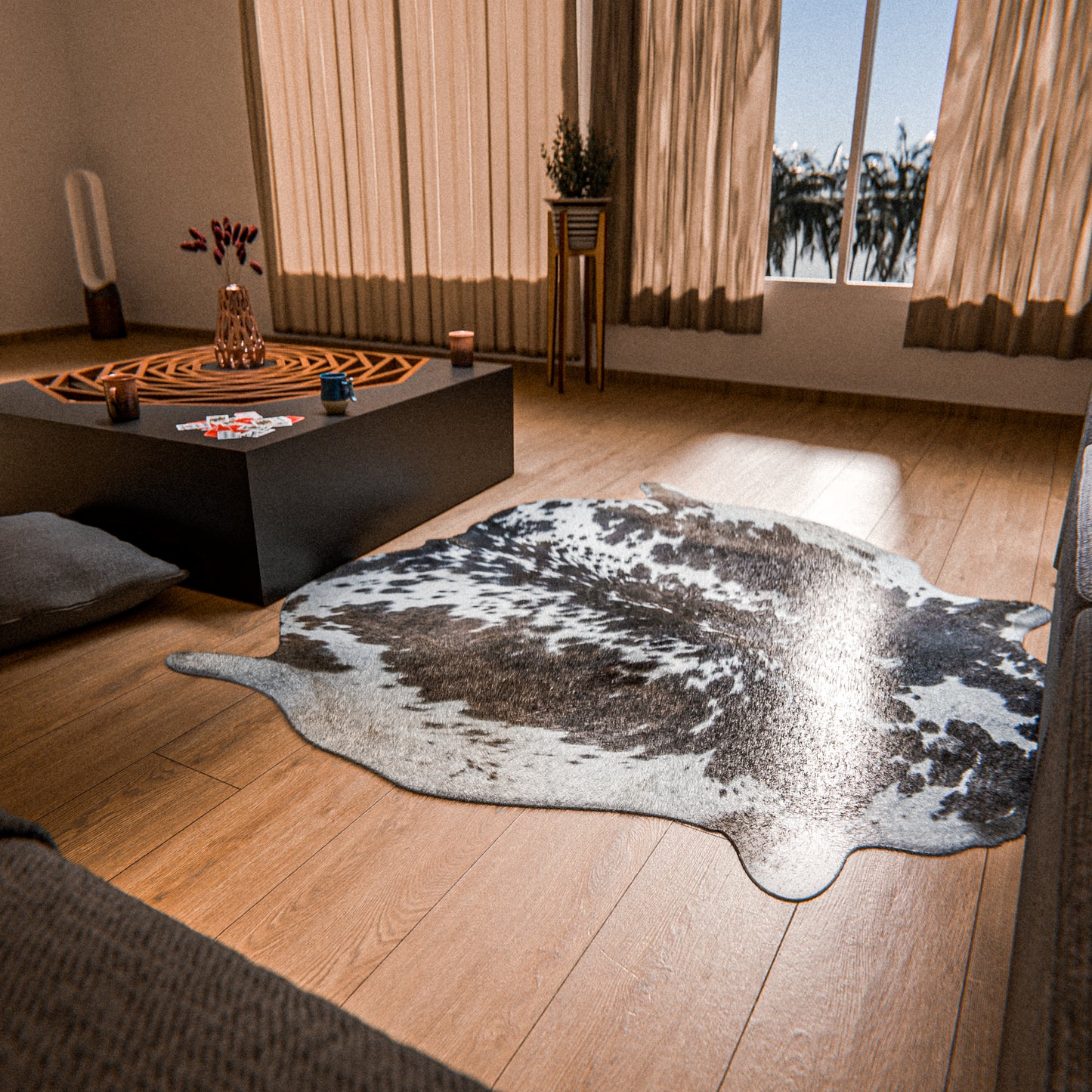 Tricolor Cowhide Rug #A035 by Hide Hoof