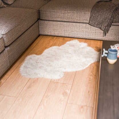 Linen Furry Sheepskin Rug #A203 by Hide Hoof