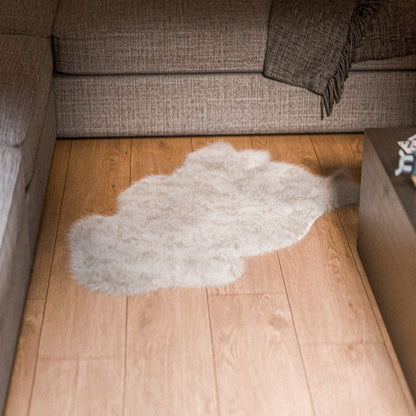 Linen Furry Sheepskin Rug #A203 by Hide Hoof