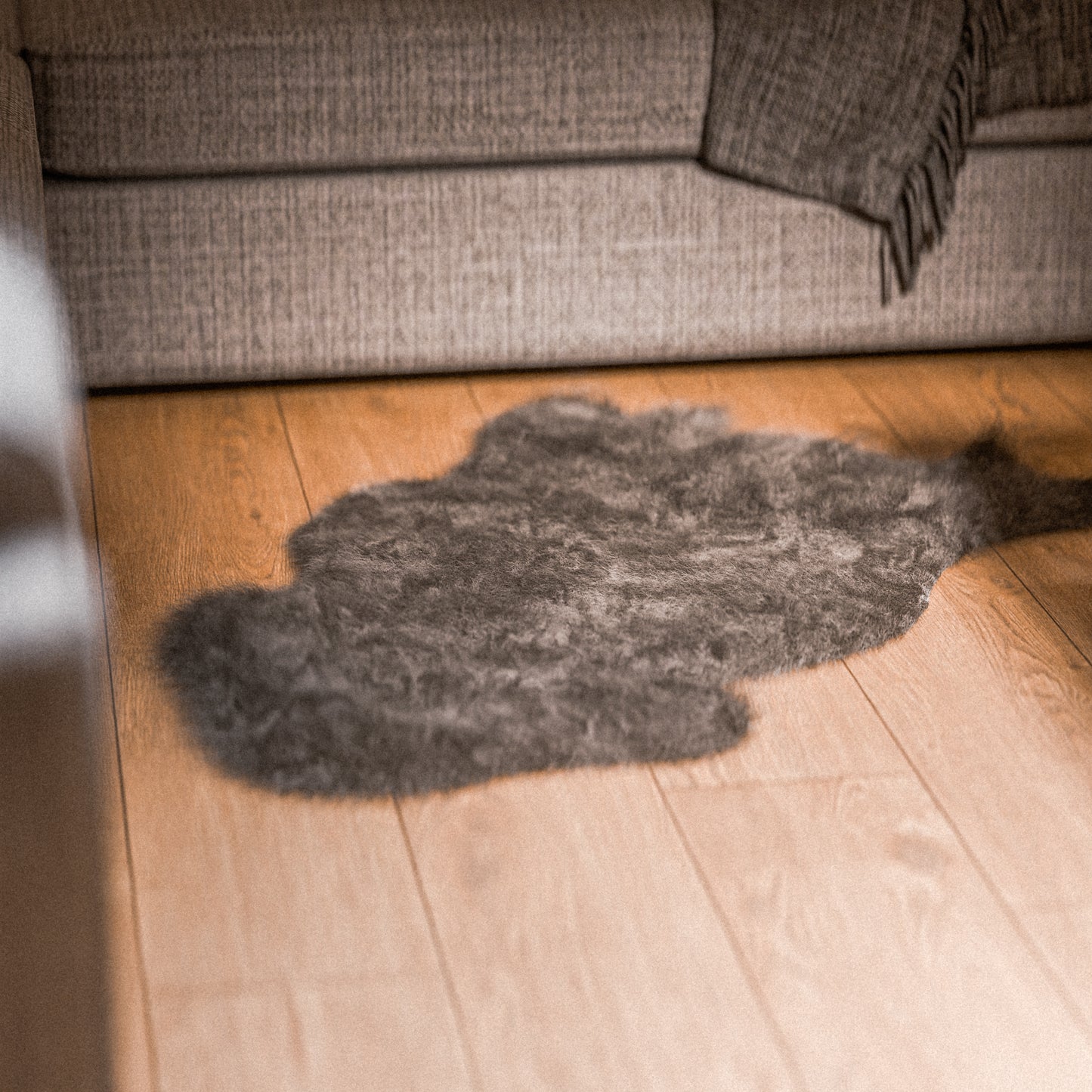 Dark Brown Furry Sheepskin Rug #A202 by Hide Hoof